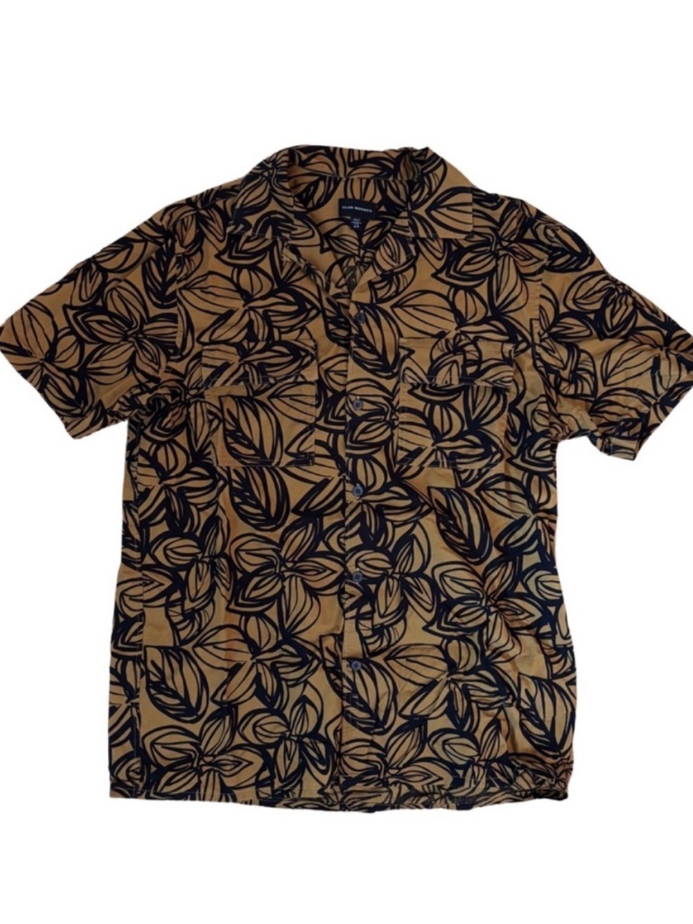 Club Monaco Abstract Leaf Print Shirt